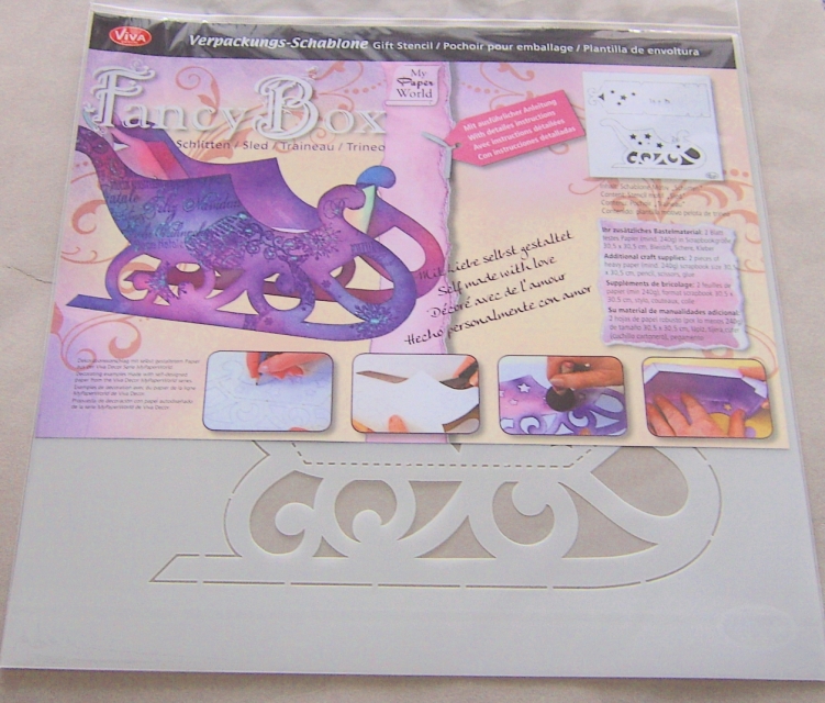 VIVA Decor Verpackungs-Schablone Motiv Schlitten