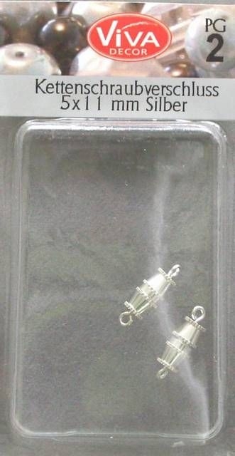 VIVA Kettenschraubverschluß silber 2 Stück 5 x 11 mm