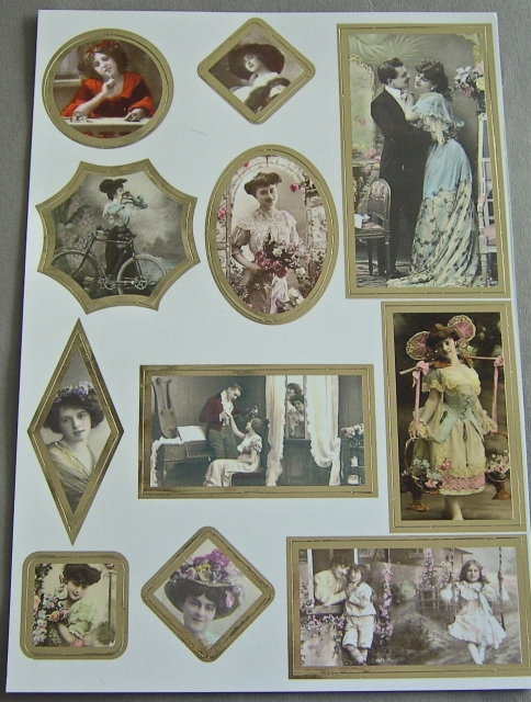 Viktorianische Stanzbogen gold Motiv 5