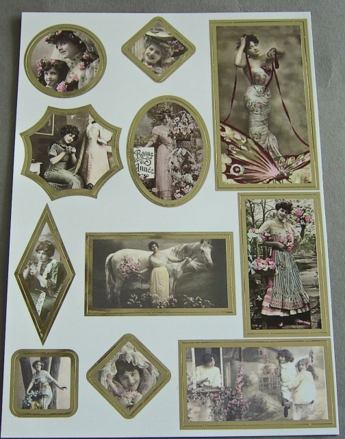 Viktorianische Stanzbogen gold Motiv 6