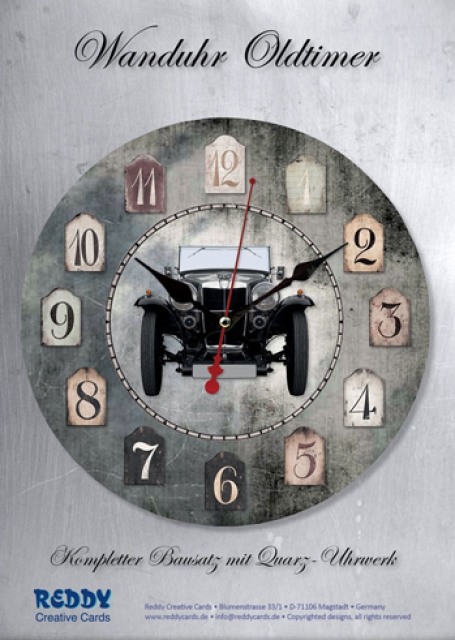 Reddy Cards Wanduhr Oldtimer