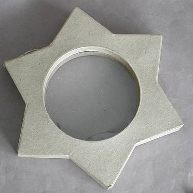 Papp Art Sternanhänger mit Fenster 15cm - 7,5cm