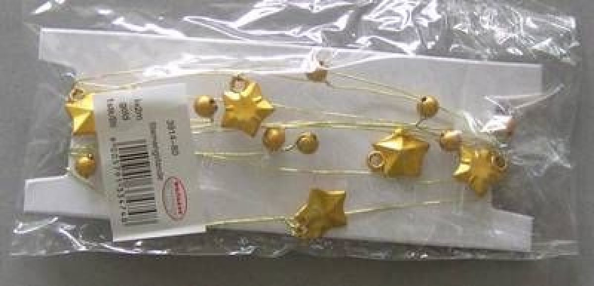 Sternengirlande 2 Meter gold