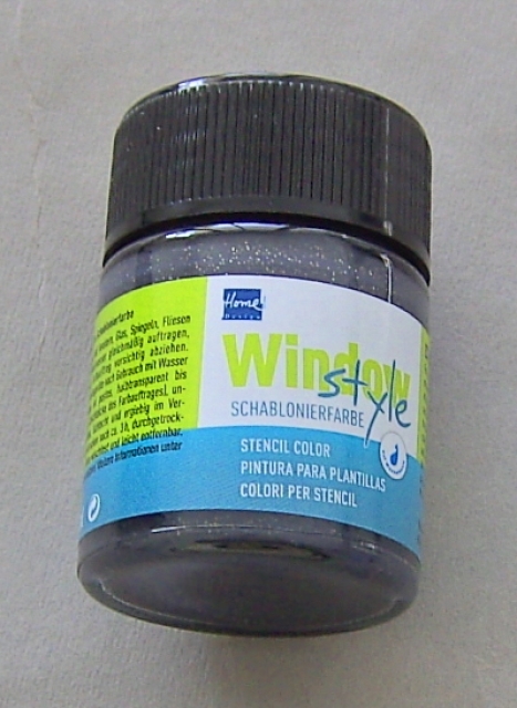Home Design Window Style Schablonierfarbe Glitter Anthrazit