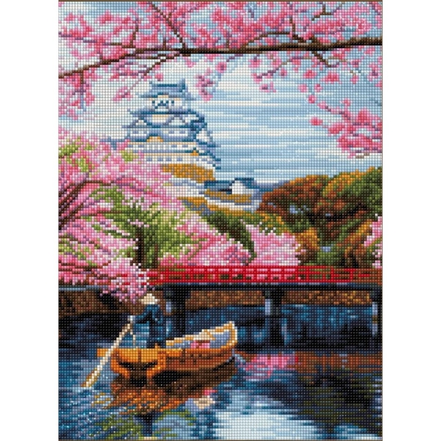 Artibalta AZ-1835  Diamond Painting Kit Kirschblüten