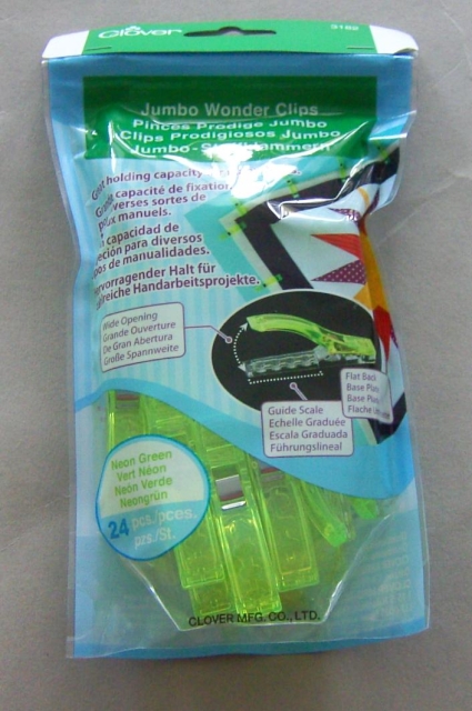 Clover jumbo Wonder Clips Stoffklammern neongrün 24 Stück