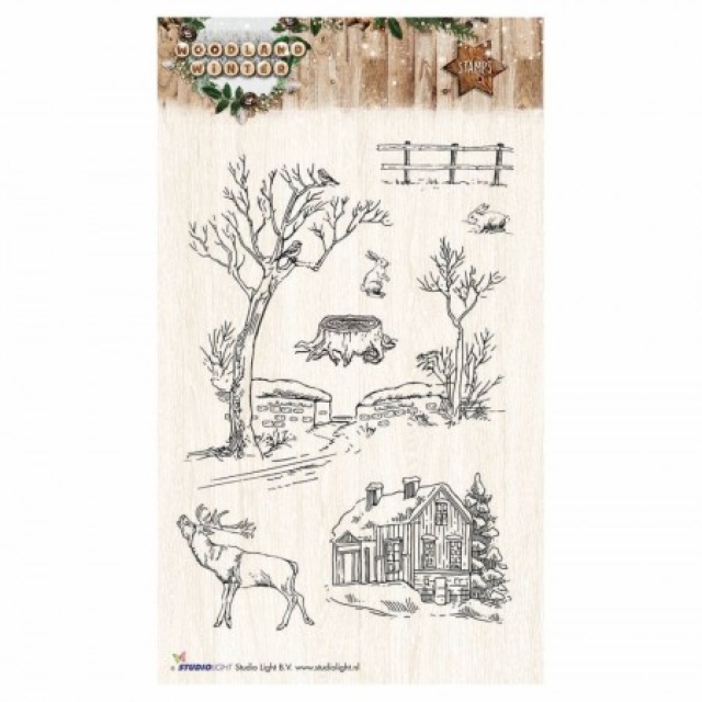 Stempel Clear WOODLAND WINTER A6 /105 x 148 mm 7-teilig