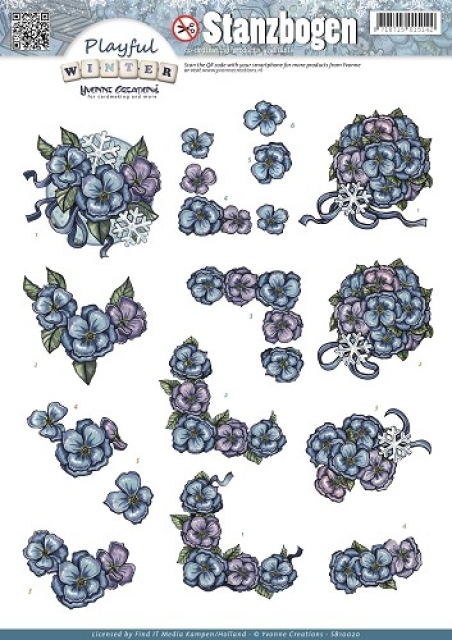 Yvonne Creations 3D Stanzbogen Playful Winter