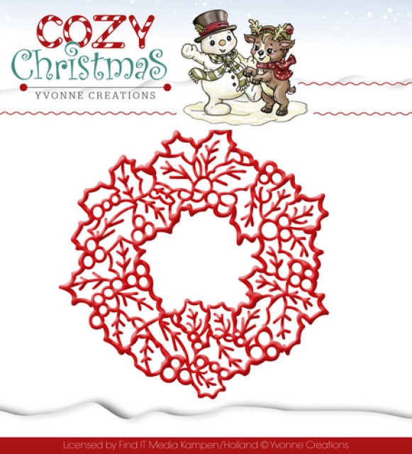 Yvonne Creations Die Cozy Christmas Wreath