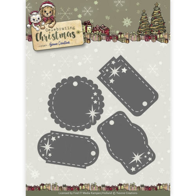 Yvonne Creations Die Celebrating Christmas Star Tags