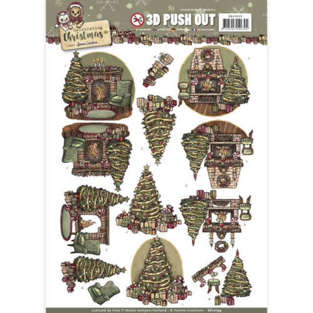 Yvonne Creations 3D Stanzbogen Celebrating Christmas