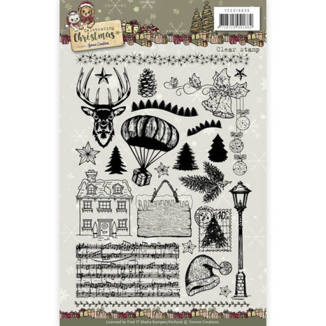 Yvonne Creations Clear Stamp Transparente Stempel Celebrating Christmas