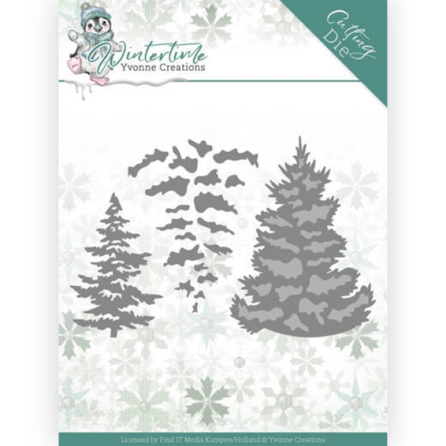 Yvonne Creations Dies Stanzschablone Winter Time Pine Tree