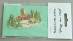 Regina Wachsbild 1 Dorf im Wald, Weihnachten, ca. 7 cm