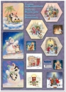 Reddy Cards Bastelpackung Wasserfallkarten, Kinderszenen, Schneemann mit Pinguin