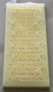 Stickerbogen 10 x 23 cm "Gesegnetes Fest, Gesegnete Weihnachten" gold-perlmutt-gold