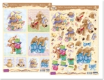 Reddy Cards "Popcorn the Bear" Geburtstag 1 3D Stanzbogen Set 1
