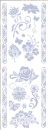 Reddy Cards Rubbel  Glitter-Transfer Blumen und Schmetterlinge 1, graublau