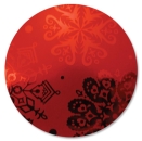 Mirri Christmas - Karton 270 gr Snowflakes berry red