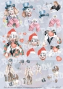 3D Stanzbogen Clown Portraits, mit Hund