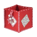 Filzrohling ohne Accessoires für Deko-Box mohnrot 12 x 12 cm