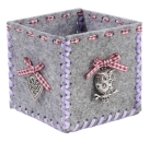 Filzrohling ohne Accessoires für Deko-Box sonnengelb 12 x 12 cm