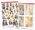 Reddy Cards Rubbel-Transfers und Hintergrundbogen M.I. Hummel Herbst
