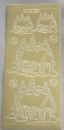 Reddy Stickerbogen 10 x 23 cm Chalets, gold