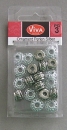 VIVA Decor Ornament Perlen 20 Rondelle silber