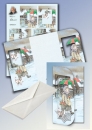 Reddy Bastelset Pyramiden-Faltkarten 3D Weihnachtlich Mädchen mit Hund