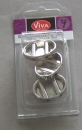 VIVA Decor Schmuckeinfassung oval silber 3 Stück