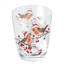 Ambiente Wasser Glas 0,25 l Christmas Robins White