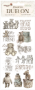 Stamperia Rub-On 4 x 8,5 Inch Brocante Antiques Teddy Bears