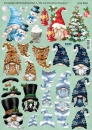 Reddy Cards 3D-Stanzbogen Weihnachtswichtel 2