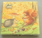 Ambiente Lunch Serviette 33 x 33 cm pro Stück Hedgehog and Squirrel