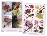 Reddy Cards  Set 3D Stanzbogen mit Hintergrundbogen "Musikinstrumente mit Blumen"