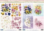 3D Stanzbogenset Veilchen und Orchideen