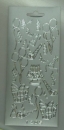 Stickerbogen 10 x 23 cm Geburtstag & Party silber
