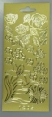 Stickerbogen 10 x 23 cm Rosen gold