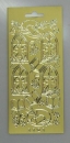 Stickerbogen 10 x 23 cm Kommunion gold