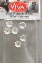 VIVA Strass-Rondelle 8 mm Silber-irisierend 6 Stück