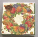 CASPARI Serviette pro Stück Pamela's Wreath ivory