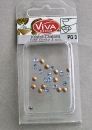 VIVA Decor Kristall-Chatons 25 Stück 4 mm light saphir