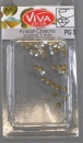 VIVA Decor Kristall-Chatons 40 Stück 3 mm kristall