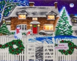 Craft Buddy CAK-XLED19 Framed LED Crystal Art Holzrahmen Christmas Cottage