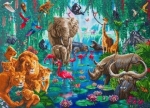 Craft Buddy CAK-A128XL Framed Crystal Art Holzrahmen Jungle Gathering