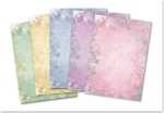 Reddy Cards Deko-Karton "Floral" Set mit 5 Kartons, silber / gold-laminiert