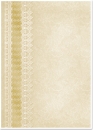 Reddy Cards Deko-Karton "Spitzen" honiggelb, gold-laminiert