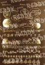 Reddy DeLuxe Stanzbogen Schildchen und Bordüren braun, gold laminiert