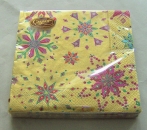 Caspari Dinner Serviette pro Stück Jeweled Snowflakes Gold